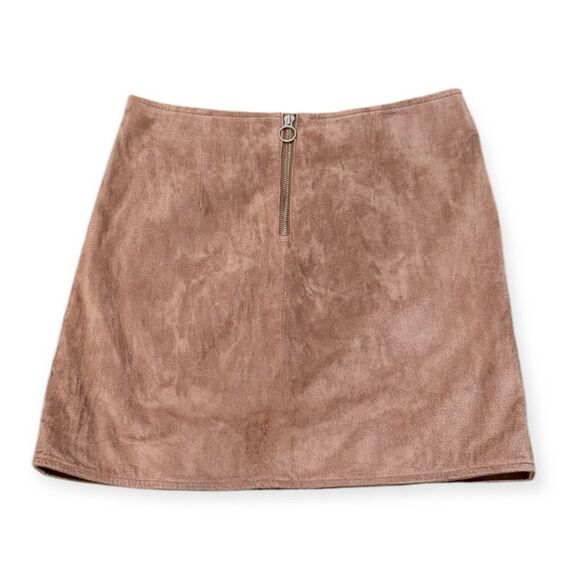 BLANKNYC Women's Suede Midnight Toker Brown Lined Mini Skirt Size 26 - Picture 5 of 11